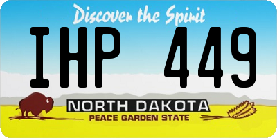 ND license plate IHP449