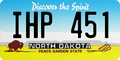ND license plate IHP451