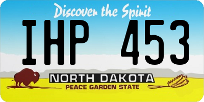 ND license plate IHP453