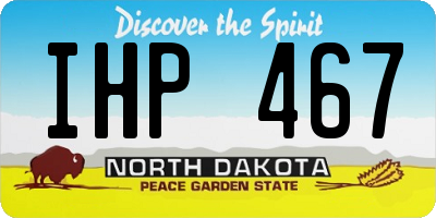 ND license plate IHP467