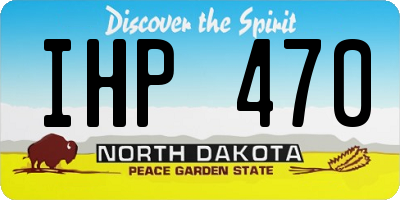 ND license plate IHP470