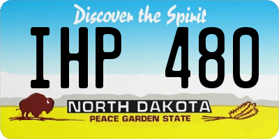 ND license plate IHP480