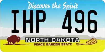 ND license plate IHP496