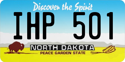 ND license plate IHP501