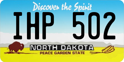 ND license plate IHP502