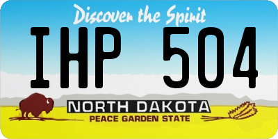 ND license plate IHP504