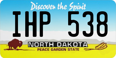 ND license plate IHP538