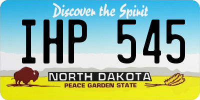 ND license plate IHP545