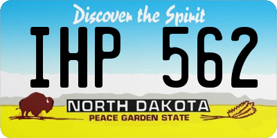 ND license plate IHP562