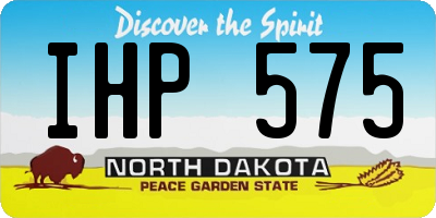 ND license plate IHP575