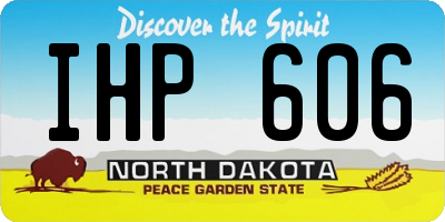 ND license plate IHP606