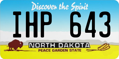 ND license plate IHP643