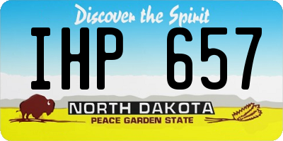 ND license plate IHP657