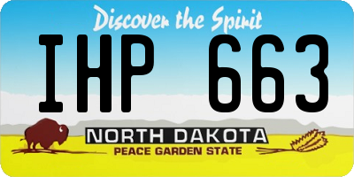 ND license plate IHP663