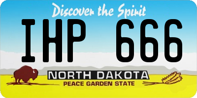 ND license plate IHP666