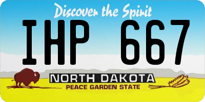 ND license plate IHP667