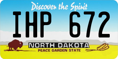 ND license plate IHP672
