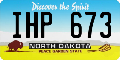 ND license plate IHP673