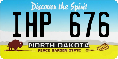 ND license plate IHP676
