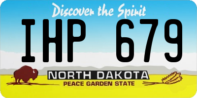 ND license plate IHP679
