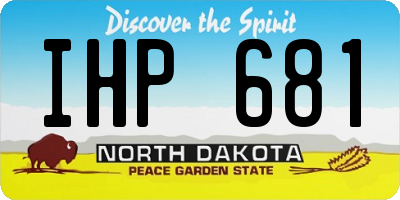 ND license plate IHP681