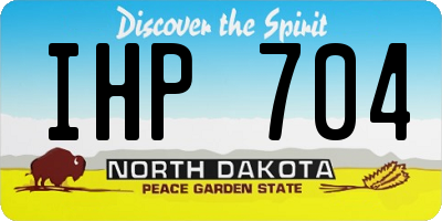 ND license plate IHP704
