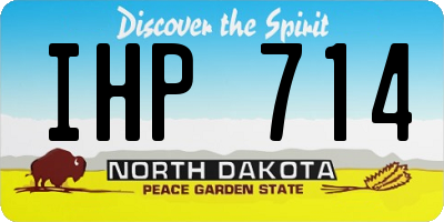 ND license plate IHP714