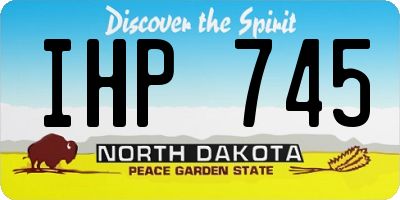 ND license plate IHP745