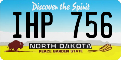 ND license plate IHP756