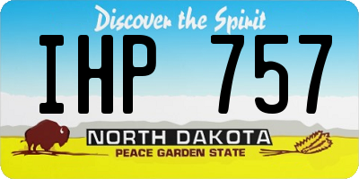 ND license plate IHP757