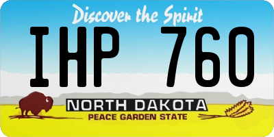 ND license plate IHP760