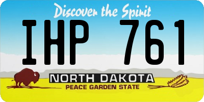 ND license plate IHP761
