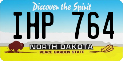 ND license plate IHP764