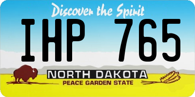 ND license plate IHP765
