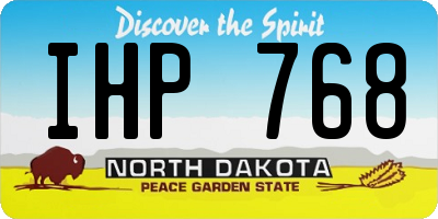 ND license plate IHP768
