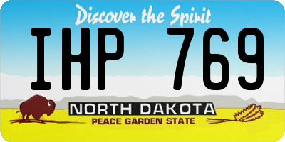 ND license plate IHP769