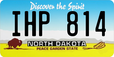 ND license plate IHP814