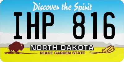 ND license plate IHP816