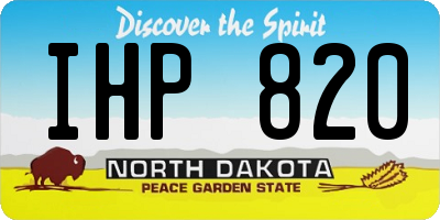 ND license plate IHP820