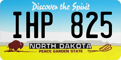 ND license plate IHP825