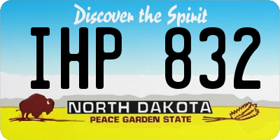 ND license plate IHP832