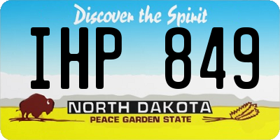 ND license plate IHP849