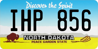 ND license plate IHP856