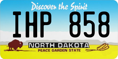 ND license plate IHP858