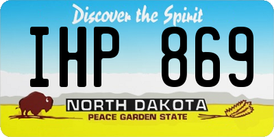 ND license plate IHP869
