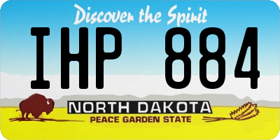 ND license plate IHP884