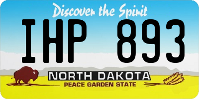 ND license plate IHP893