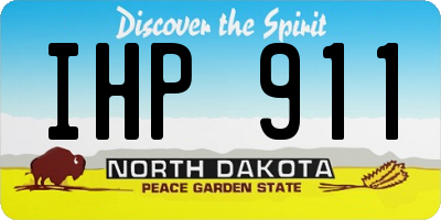 ND license plate IHP911