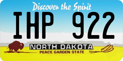 ND license plate IHP922