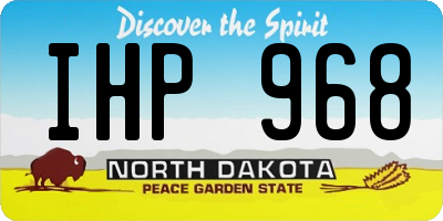 ND license plate IHP968